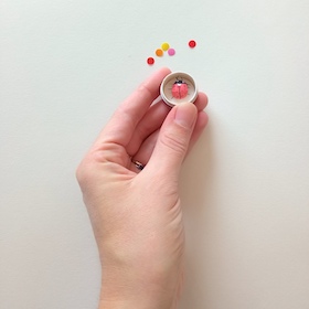 Coccinelle rose - boite